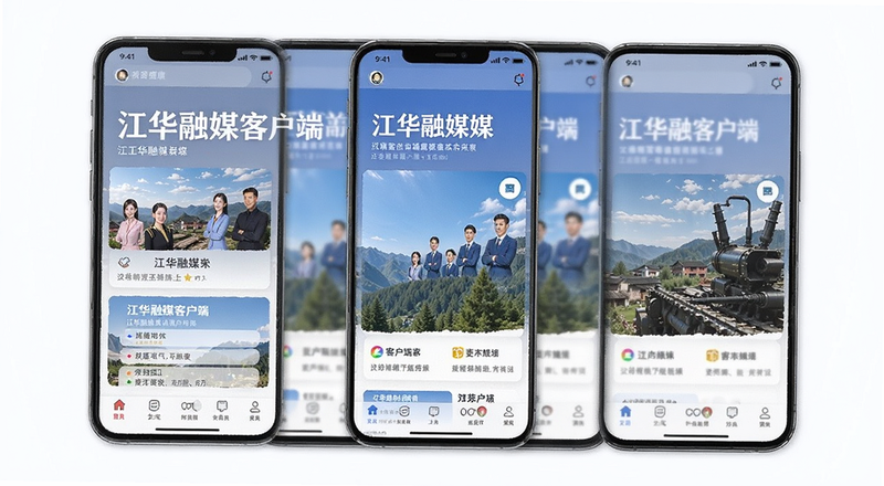 江华融媒客户端首页界面预览图