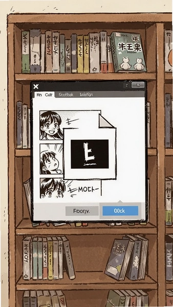 漫画书架导入本地文件界面截图