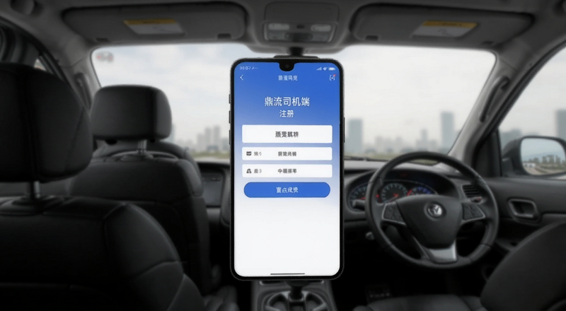 鼎流司机端注册页面预览图