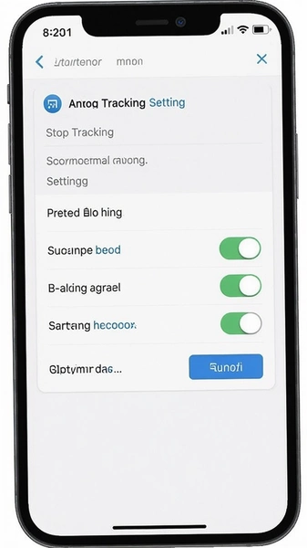 Stop Tracking设置界面开机自启开关