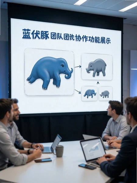 蓝伏豚团队协作功能展示图