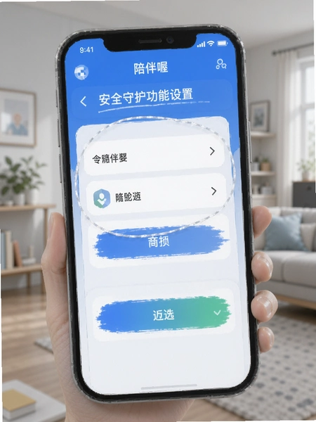 陪伴喔安全守护功能设置界面预览图