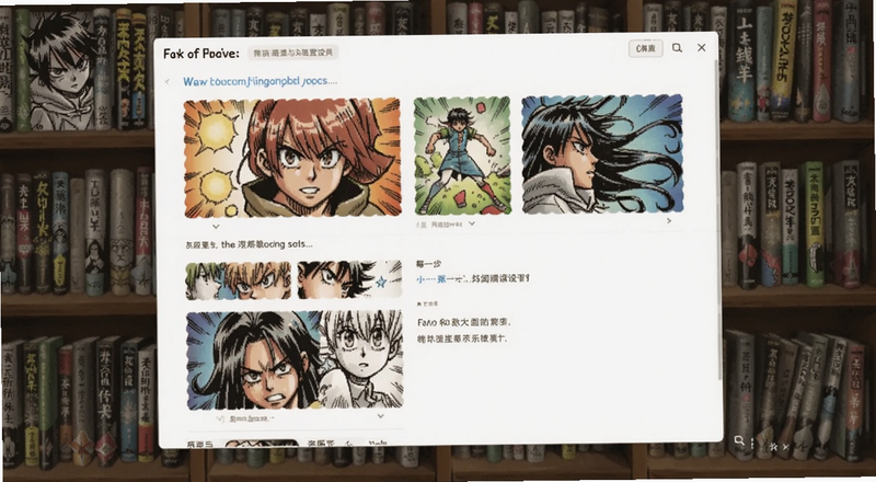 拷贝漫画书架与阅读设置界面预览图