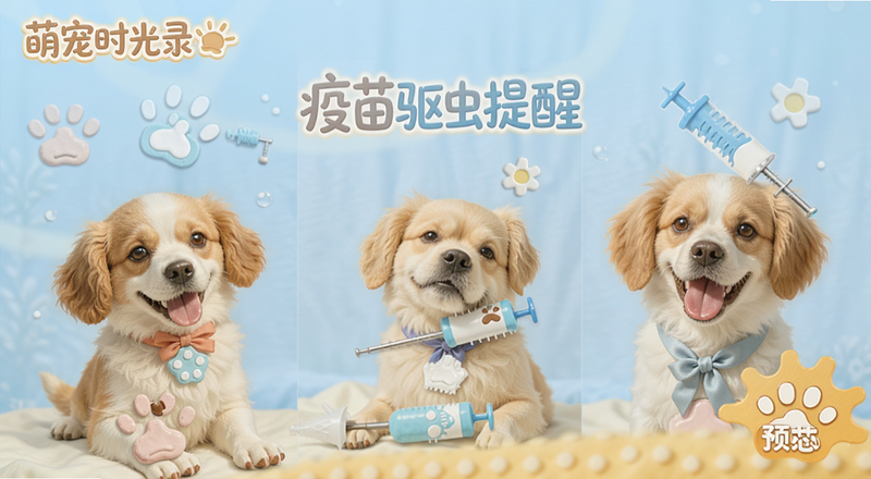 萌宠时光录疫苗驱虫提醒功能预览图