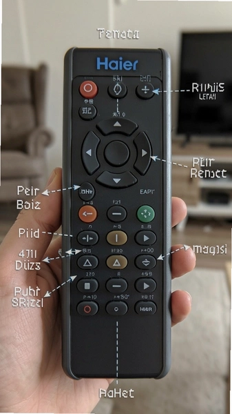 Haier Remote遥控面板功能标注图