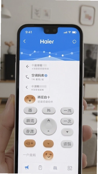 海尔遥控器app空调码库匹配页