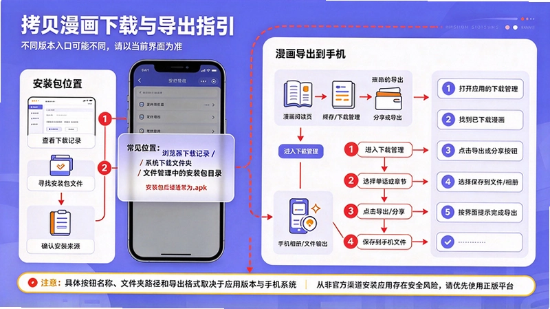 拷贝漫画下载的安装包在哪 拷贝漫画下载的漫画怎么导出到手机截图 拷贝漫画下载的安装包在哪 拷贝漫画下载的漫画怎么导出到手机截图