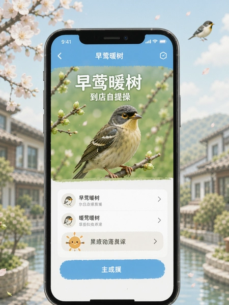 早莺暖树到店自提操作界面