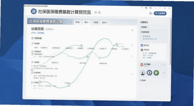 社保医保缴费基数计算界面预览图