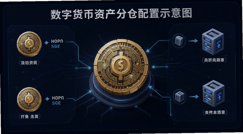 数字货币资产分仓配置示意图预览图