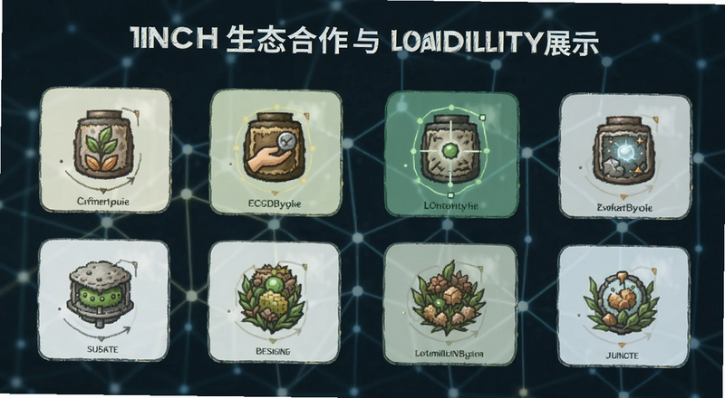 1INCH生态合作与流动性池展示图