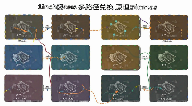 1inch聚合器多路径兑换原理示意图预览图
