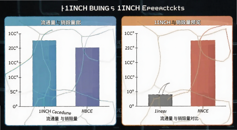 1INCH流通量与销毁量对比图表|1INCH通缩数据对比预览图