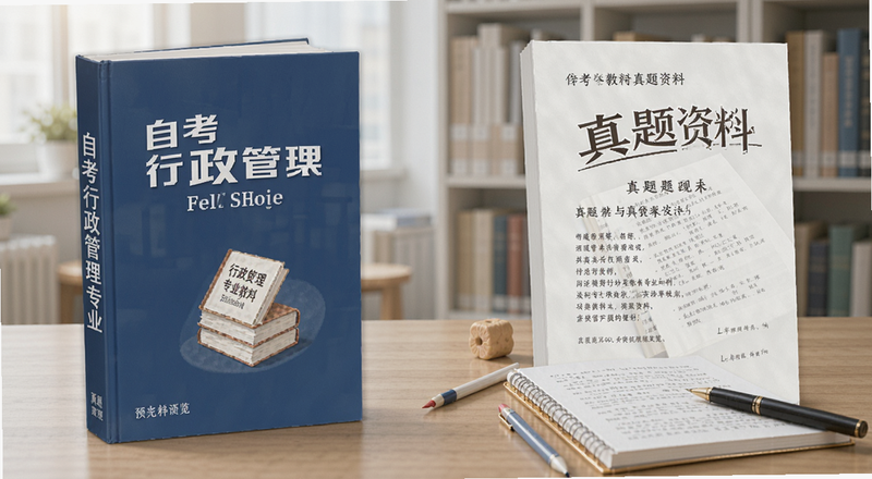 自考行政管理专业教材与真题资料预览图
