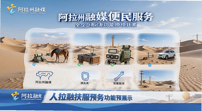 阿拉善融媒便民服务板块功能展示预览图