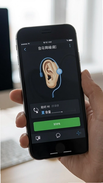 助听软件音量降噪调节界面