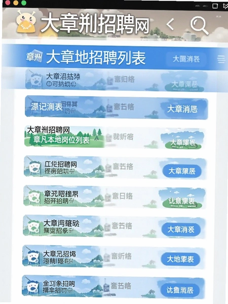 大章丘招聘网 章丘本地岗位列表界面