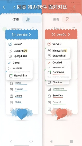 VerveDo与同类待办软件界面对比图