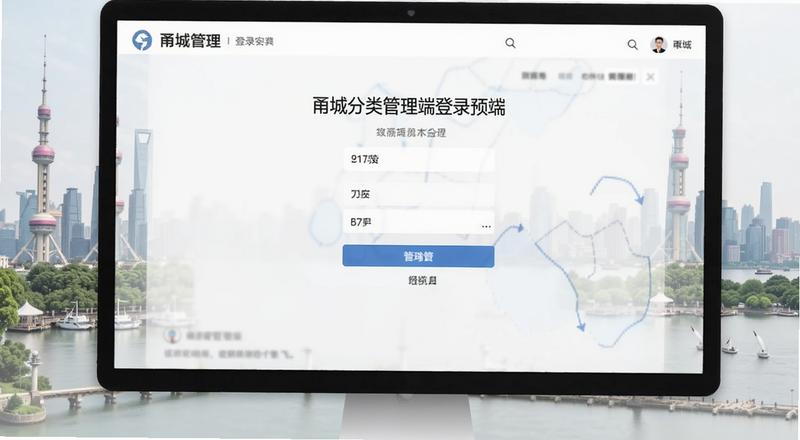 甬城分类管理端登录界面预览图