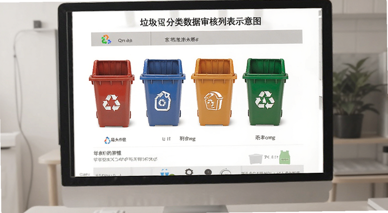 垃圾分类数据审核列表示意图