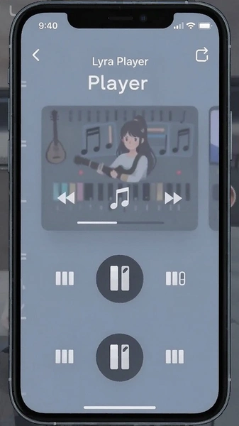 Lyra Player 后台播放与内存占用截图
