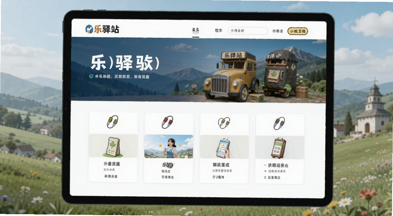 乐驿站首页功能界面预览图