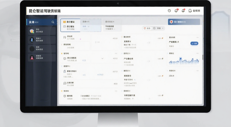 昆仑智运驾驶员端派单列表界面预览图