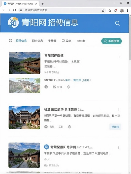青阳网招聘信息界面截图