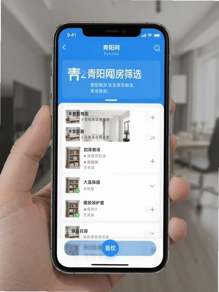 青阳网租房筛选界面手机预览图