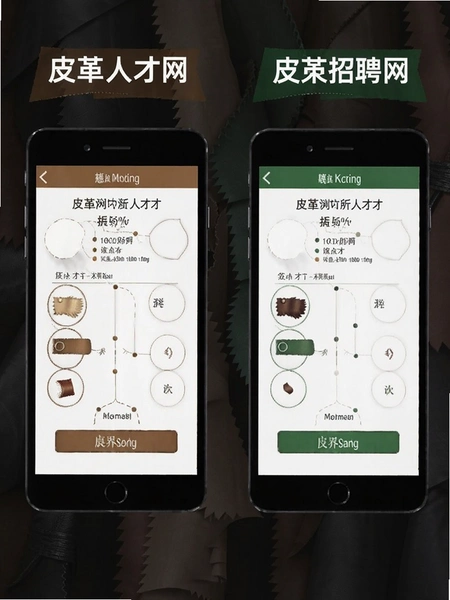 皮革人才网和皮革招聘网界面对比