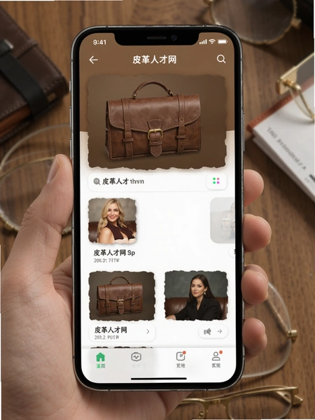 皮革人才网APP手机界面预览图