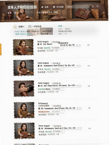 皮革人才网招聘信息列表页面