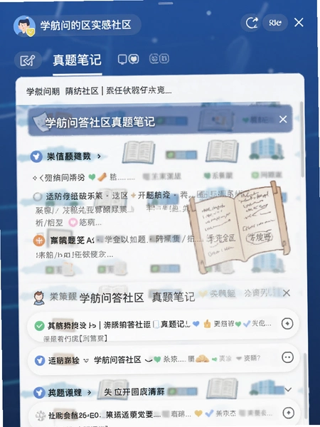 学舫问答社区真题笔记页面