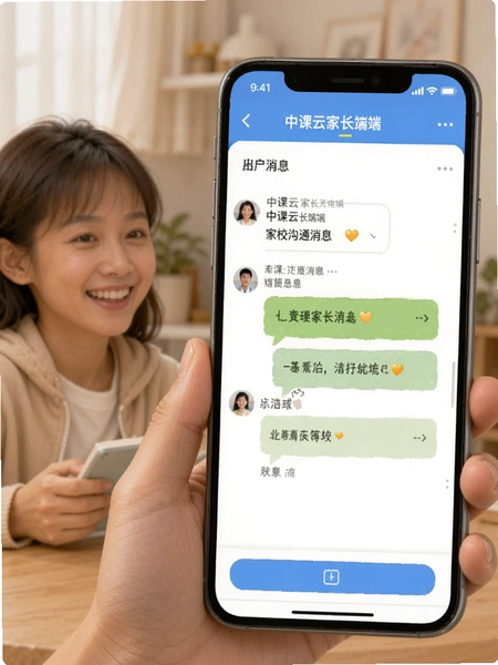 中课云家长端家校沟通消息界面