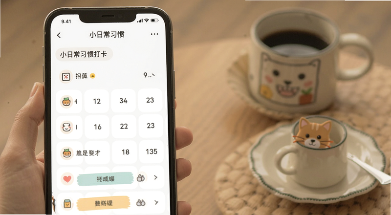 小日常习惯打卡界面预览图