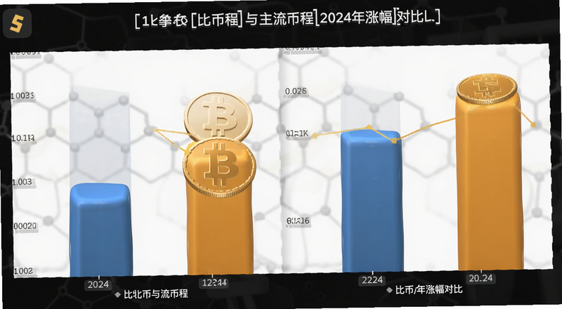 比特币与主流币种2024年涨幅对比图表