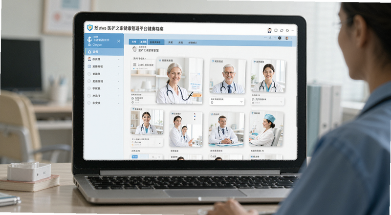 医护之家健康管理平台健康档案界面预览图