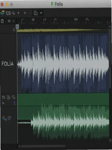 Folia音频剪辑波形编辑界面
