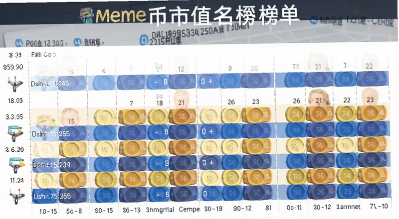 Meme币市值排名榜单数据图
