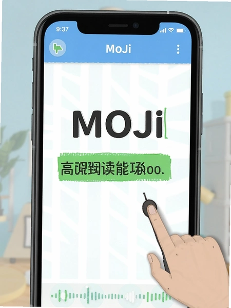 MOJi阅读语音高亮跟读功能演示图
