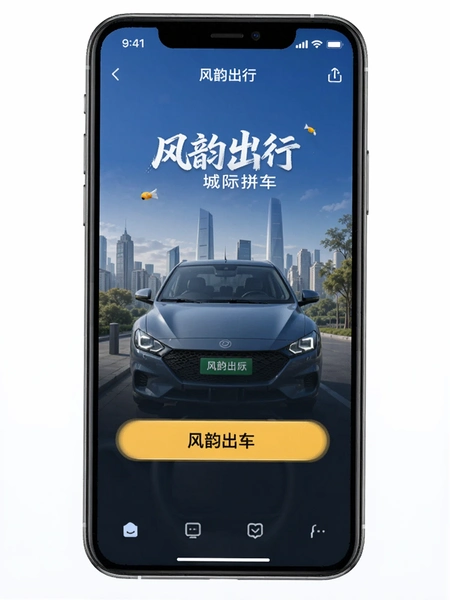 风韵出行城际拼车叫车界面