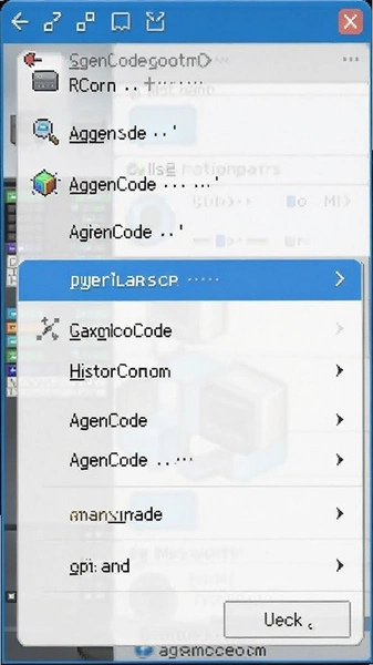 AgenCode历史记录导出菜单截图