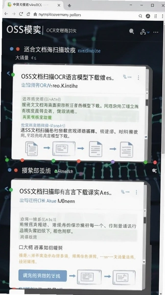 OSS文档扫描OCR语言模型下载界面