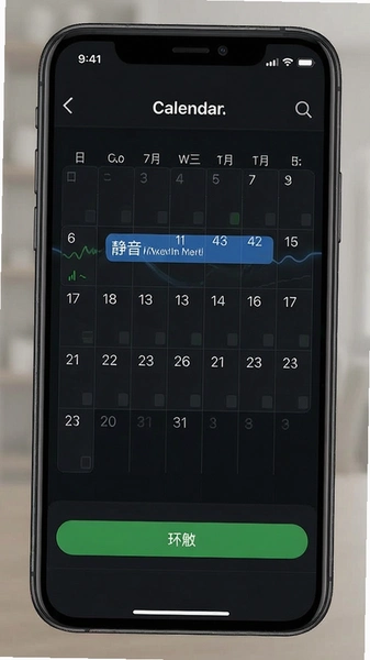 静音提示器日历事件触发设置界面