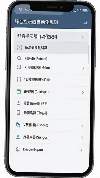 静音提示器自动化规则列表界面