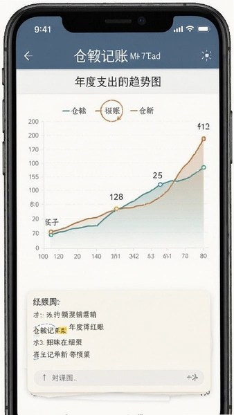 仓颉记账年度支出趋势图