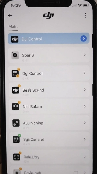 DJI Control设备扫描列表页面