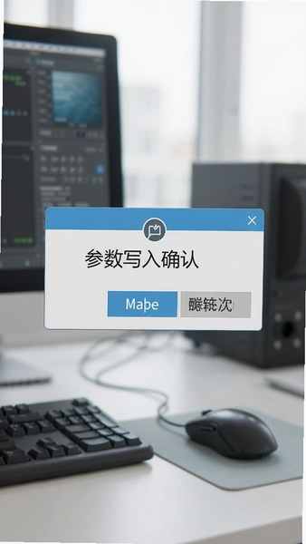 参数写入确认提示框