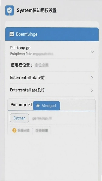 系统通知使用权设置页面定位