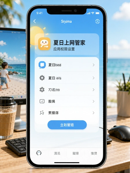 夏日上网管家应用权限设置页面